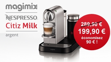 Economisez 90€ sur la Nespresso Citiz Milk Argent