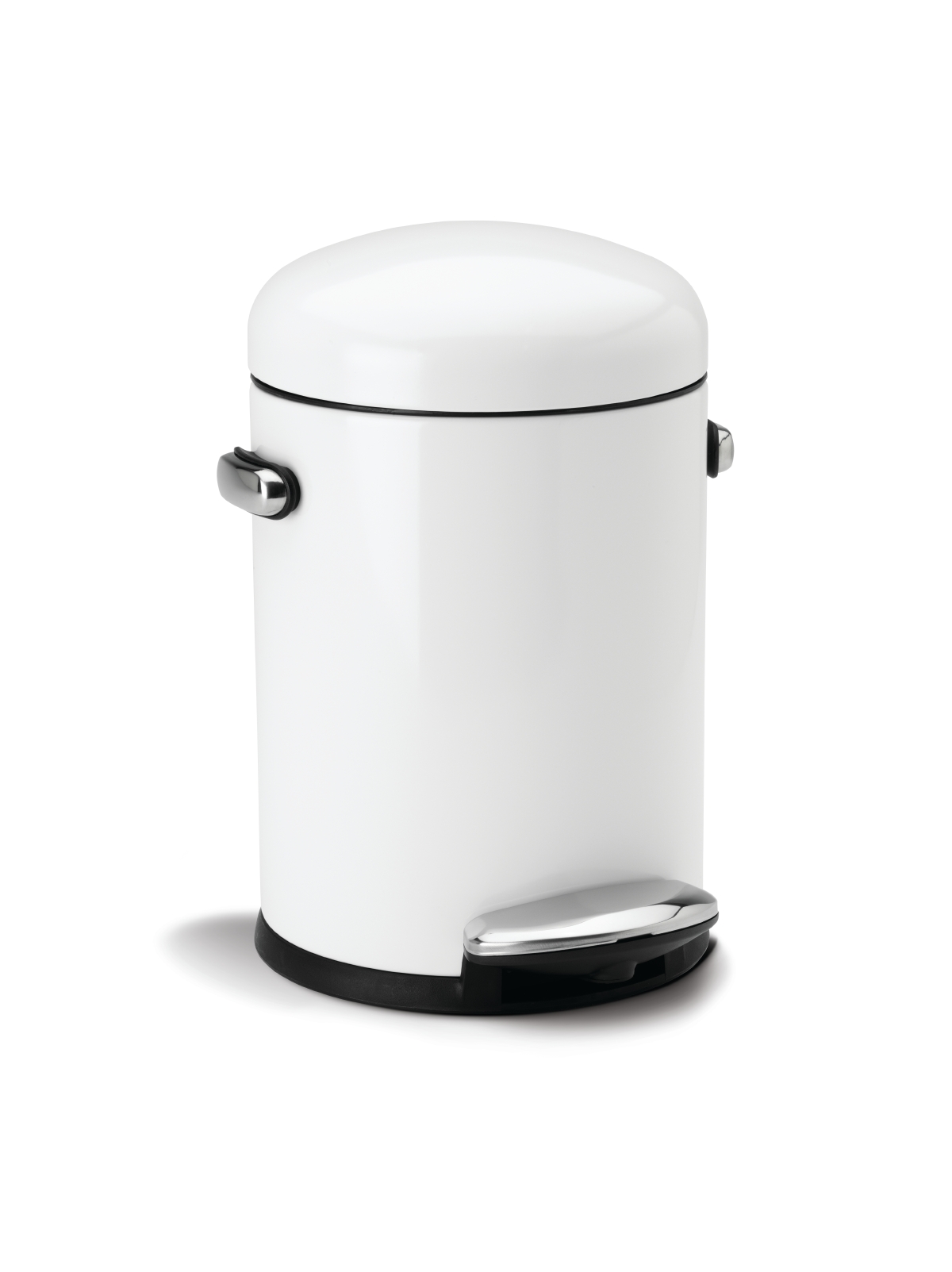 Poubelle r�tro � p�dale - 3L - blanc (mod�le T)