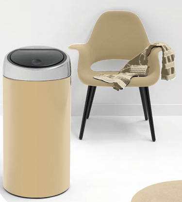 Touch Bin deluxe 45L couleur Beige