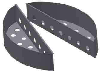 Panier � charbon (2pi�ces) pour barbecue 60 cm