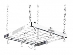 Rak a suspendre carre en acier chrome 50 X 50 X 5,5 cm avec crochets