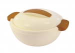 Plat isotherme "+ de 2 heures ! "  2.4 L  blanc ivoire / accessoires ton bois