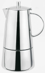 Cafetiere italienne 10 tasses Milano inox brillant
