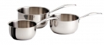 Serie de 3 casseroles CookWay Master de Cristel inox de 16 a 20 cm