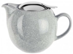 Theiere porcelaine et inox 0,68 l universal gris craquele