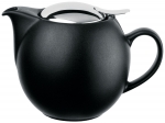 Theiere porcelaine noire mate et inox 0,68 l universal