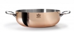 Sautoir bombe INOCUIVRE Induction 28cm avec 2 anses en fonte d'inox et un couver