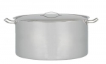 Faitout inox 2 anses, avec couvercle 28 cm inox
