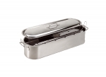 Poissonniere inox 'Standard' fond induction avec anses et couvercle inox