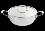 Cocotte conique avec couvercle en acier inoxydable 2 cm