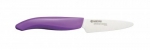 Couteau d'office Petit Modele lame en ceramique blanche manche violet 7.5 cm