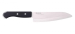 Couteau  santoku 15 cm manche professionnel 'luxe', lame blanche