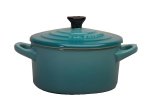 Mini cocotte ceramique 10 cm Bleu Caraibes