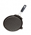 Gril Rond 23 cm avec manche repliable Noir