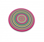 Planche en verre multifonction rond 30 cm "Coloured Rings"