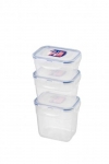 Set de 3 boites Lock & Lock rectangulaires hautes (1 L/0,8 L/0,5 L) - HPL313SF03