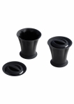 Set de 2 moules flan/canneles silicone noir