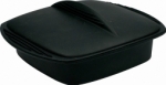 Papillote carree noire avec plateau silicone pour cuisson vapeur et decongelatio