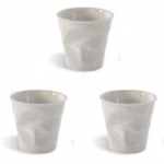 Lot de 3 gobelets froisses 8cl blanc