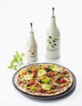 Plateau a fromage rond porcelaine noire 32 cm x 1.5 cm