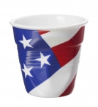 Gobelet froisse Espresso Revol  8 cl drapeau Americain