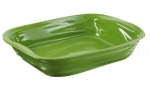 Plat rectangulaire vert lime froisse 30 x 22 cm Hauteur 7 cm