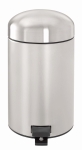 Poubelle Retro bin a pedale ronde 3 l Matclean inox anti taches Brabantia