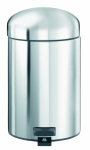 Poubelle Retro bin a pedale ronde 3 l inox brillant Brabantia