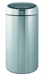 Poubelle twin bin ronde 2 x 20 l 'matclean' inox brosse anti taches brabantia