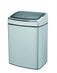 Poubelle 'touch bin' 10 L chrome brillant