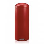 Poubelle Retro bin a pedale ronde 30 l rouge