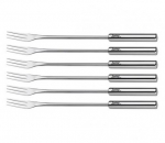 Lot de 6 fourchettes a fromage pour fondue en inox Spring