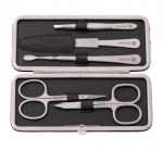 Coffret manicure en cuir 5 pieces - Noir