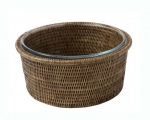Ensemble plat souffle  pyrex rond 24 cm Valaisan