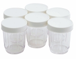 Lot de 6 pots 250 ml en polycarbonate (incassable) pour yaourtieres Cuisinart 29