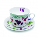 Set de 2 tasses & soucoupes Petit Dejeuner Jumbo Cerises 'Cherries and Berries'