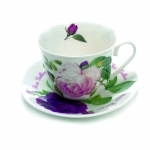 Set de 2 tasses & soucoupes Petit Dejeuner Jumbo Roses 'Versailles'