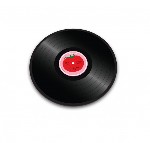 Planche vinyle ronde  30 cm - Verre sécurit - Tomato Joseph Joseph