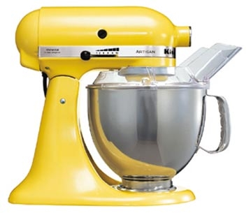 Robot KitchenAid Artisan jaune Pastel