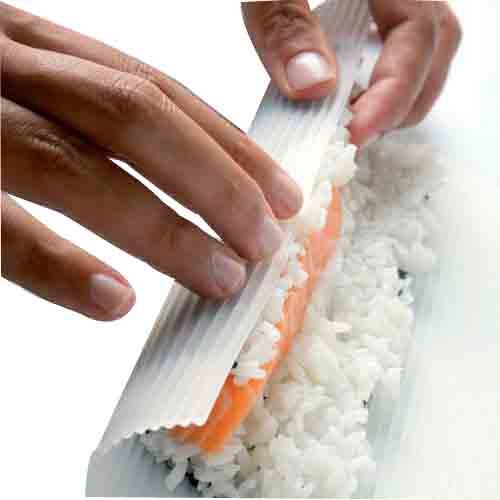 Tapis à sushi Makisu Lekué en silicone blanc transparent