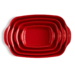 Grand plat rectangulaire Ultime en céramique 42,5x28 cm Rouge Grand Cru