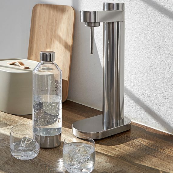 Machine à eau gazeuse & soda Brus inox brillant - 2100 - STELTON