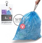 Carton de 3 Paquets de 20 sacs poubelle 16-18L BLEU (Modele V) 60 sacs