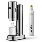 Carbonator Pro Inox avec bouteille en verre 0,8 litre et une cartouche de gaz CO²