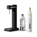 Appareil a gazeifier Noir Mat avec une bouteille en PET recyclable 0,65 litre et une cartouche de gaz CO²