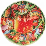 Assiette a dessert Noel 2014 en faience de Gien