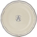 Assiette Canapes 16.5 cm A FILET BLEU MONOGRAMME