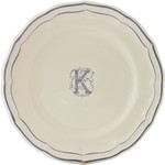 Assiette Canapes 16.5 cm K FILET BLEU MONOGRAMME