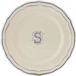 Assiette Canapes 16.5 cm S FILET BLEU MONOGRAMME