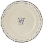 Assiette Canapes 16.5 cm V FILET BLEU MONOGRAMME